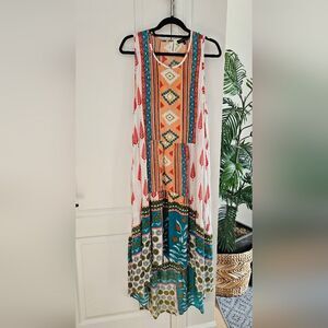 Enkay Colorful Geometric Pattern Dress